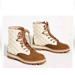 Cecelia New York "RIVER NUTELLA" SIZE 10 Brown Cream Boots